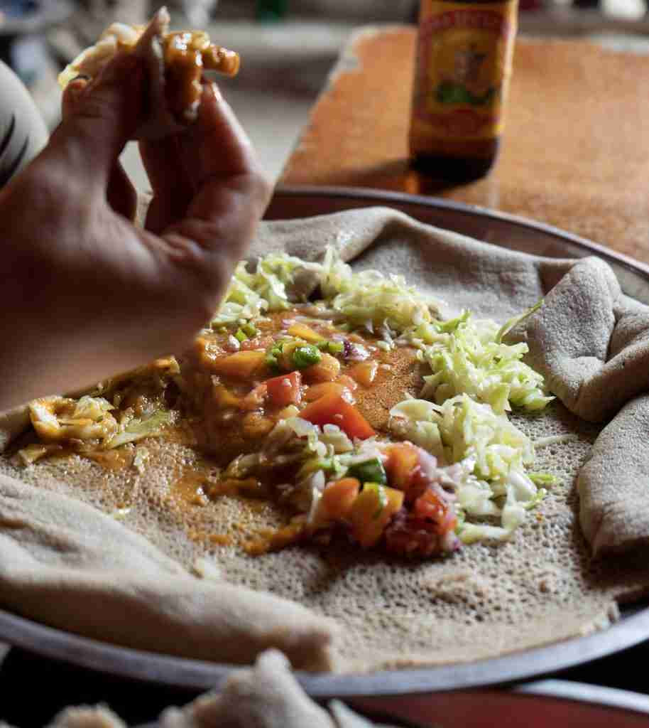 Ethiopian food is delicious